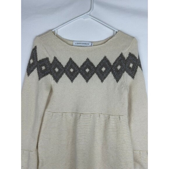 J.Davidsson Women's Icelandic Lambswool & Angora Blend Beige Sweater Dress S - Picture 10 of 11